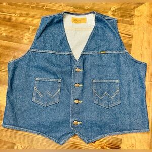 Vintage Wrangler  Classic Blue Denim‎ Vest—Unisex